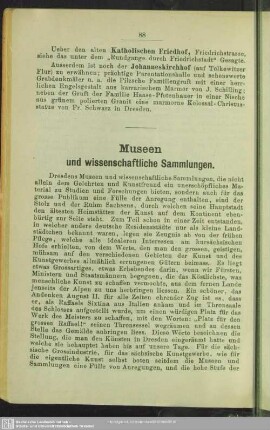 Museen und wissenschaftliche Sammlungen