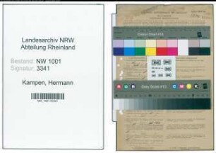 Entnazifizierung Hermann Kampen, geb. 03.04.1898 (Verw.Oberinspektor)
