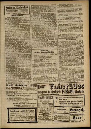 Zweite Ausgabe vom Samstag, den 05. Juli 1919.