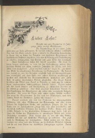 Lieber Leser !