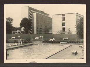 Städtisches Freibad. Detmold. Georg-Weerth-Straße. Papierabzug