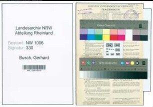 Entnazifizierung Gerhard Busch , geb. 31.07.1900 (Arbeiter)