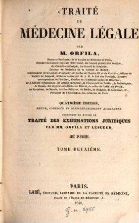 Traité de médecine légale, 2