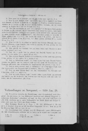 Verhandlungen zu Nowgorod. - 1430 Jan. 29.