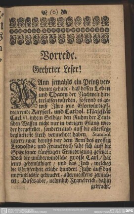 Vorrede. Geehrter Leser!