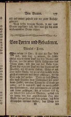 Von Torten und Gebackenen