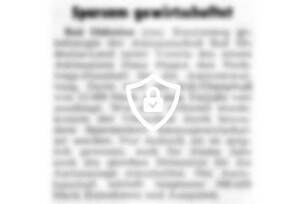 Sparsam gewirtschaftet