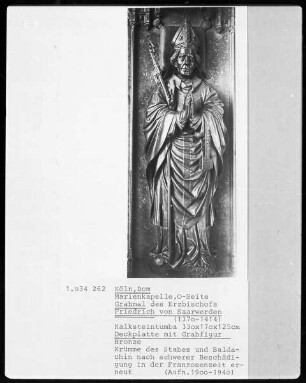 Grabmal des Kölner Erzbischofs Friedrich von Saarwerden (1370-1414)