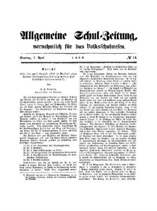 Bericht über die am 3. August 1859 in Meldorf abgehaltene Versammlung des Allgemeinen Holsteinischen Lehrervereins