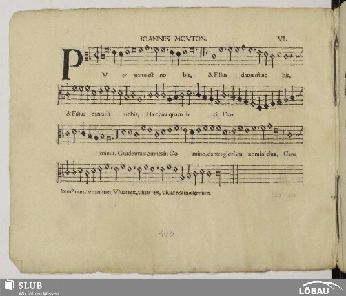 VI. Mouton, Jean: Puer natus est nobis