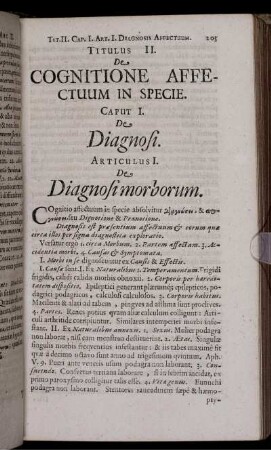 Titulus II. De Cognitione Affectuum In Specie