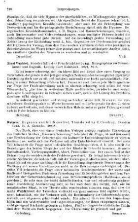 120, Rutgers. Eugenics and birth control. 1923