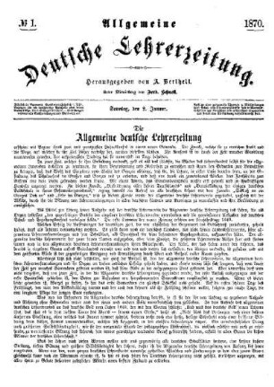 Die Allgemeine deutsche Lehrerzeitung