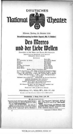 Des Meeres und der Liebe Wellen