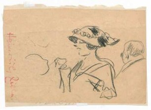 Frau mit Hut