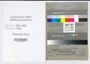Entnazifizierung Emil Schakulat, geb. 01.10.1898 (Arbeiter)