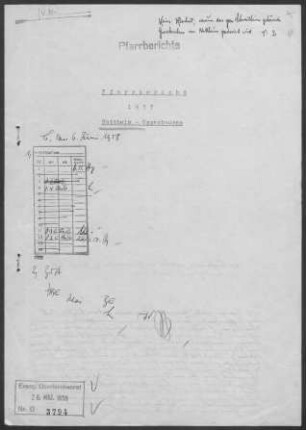 Nattheim-Oggenhausen: Pfarrbericht 1957