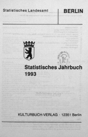 1993: Statistisches Jahrbuch