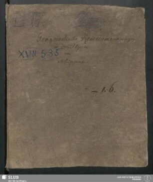 Geognostische Reisebemerkungen in den Alpen - XVII 535 8.