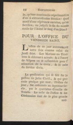 Pour L'Office Du Vendredi Saint