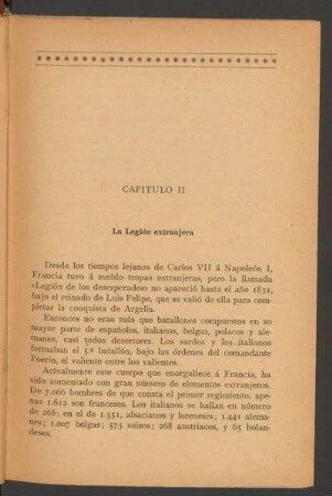 Capítulo II - La Legión extranjera