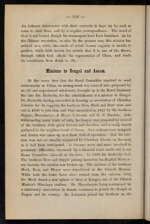 104-105, Missions to Bengal and Assam