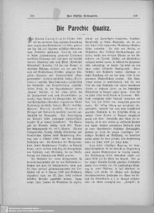 Die Parochie Quatitz