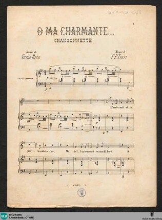 O ma charmante... : chansonnette
