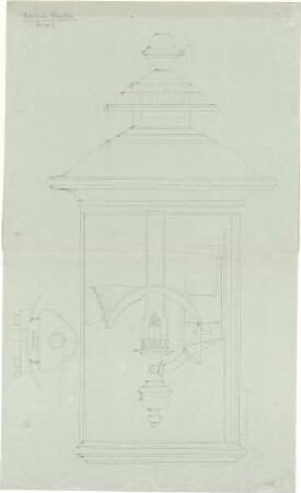 Gärtner, Friedrich von; München; Wittelsbacherpalast - Lampe (Ansicht)