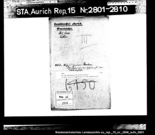 Die dem Bäckergesellen Reinhard Renken in Esens erteilte Dispensation von der Wanderpflicht