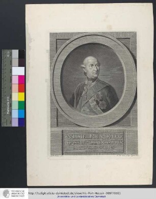 Wilhelmus IX D G Hassiæ Landgravius Hanoviæ Comes : nat. d. 3 Junii, 1743