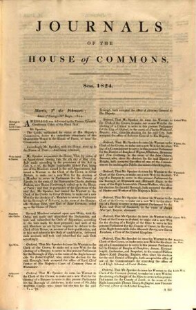 Journals of the House of Commons. 79. 1824/25 (1824)
