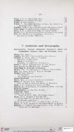 V. Geschichte und Geographie