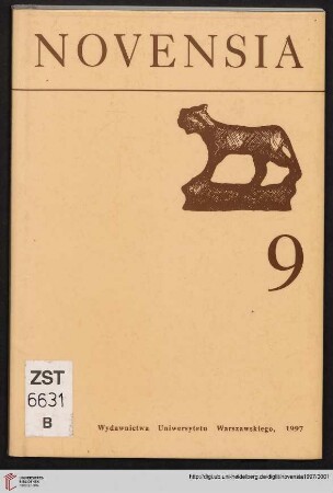 9: Novensia: Studia i Materiały