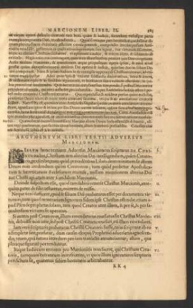 Argumentum Libri Tertii Adversus Marcionem