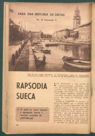 Rapsodia sueca : Para una historia de espías