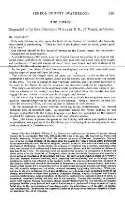 Remarks by REV. D. WILLERS, D. D..