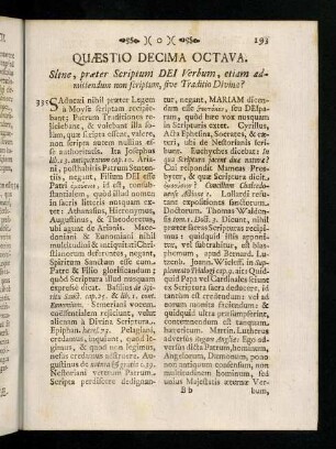 193-205, Quaestio Decima Octava.