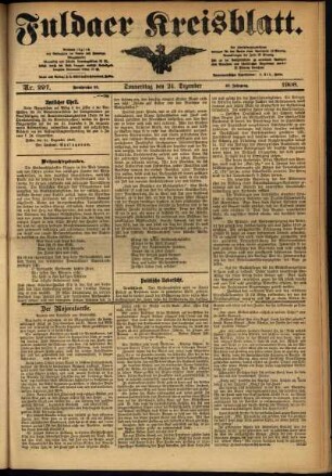 Ausgabe vom Donnerstag, den 24. Dezember 1908.