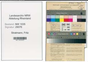 Entnazifizierung Fritz Stratmann , geb. 21.06.1891 (Steiger)