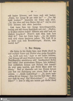 7. Der Umzug