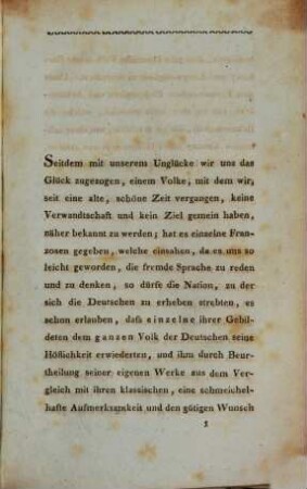 Deutsche Worte über die Ansichten der Frau v. Staël von unserer poetischen Litteratur in ihrem Werk über Deutschland