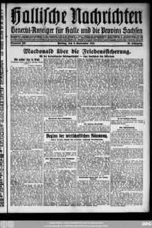 Hallische Nachrichten : General-Anzeiger für Halle und die Provinz Sachsen