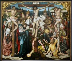 Kreuzretabel — Mittelbild: Kreuzigung