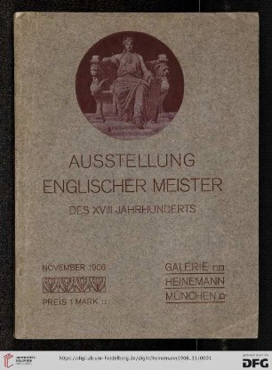 Gemälde englischer Meister des XVIII. Jahrhunderts : November 1906