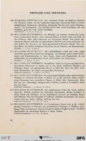 Teppiche und Textilien (Nr. 308-343)