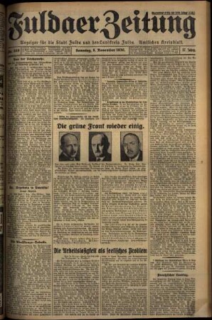 Ausgabe vom Samstag, den 08. November 1930.