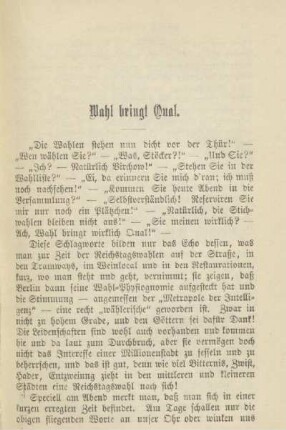 Wahl bringt Qual