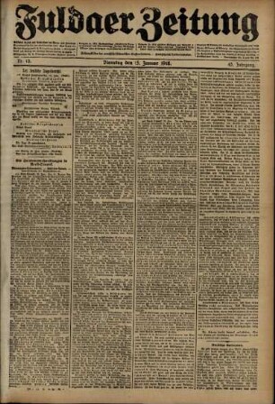 Ausgabe vom Dienstag, den 15. Januar 1918.