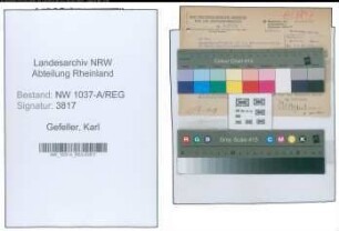 Entnazifizierung Karl Gefeller , geb. 27.04.1908 (Inspektor)